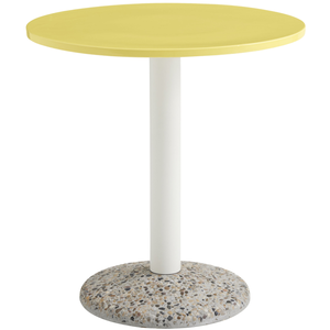 Hay - Table ronde Ceramic - Jaune - Béton effet terrazzo - Designer Mu...