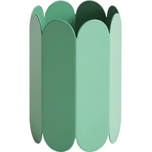 Vase en acier inoxydable vert 13x13x18cm Arcs - Hay pas cher