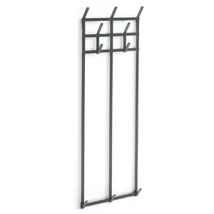 Porte-manteaux murale en acier anthracite 33,5x5x100cm Tape - Hay
