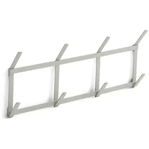 Porte-manteaux murale en acier gris métalisé 49,5x5,5x22cm Tape - Hay