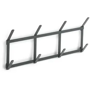 Porte-manteaux murale en acier anthracite 49,5x5,5x22cm Tape - Hay pas cher