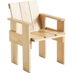 Hay - Fauteuil de repas Crate - Bois naturel - Pin massif - Designer G... pas cher