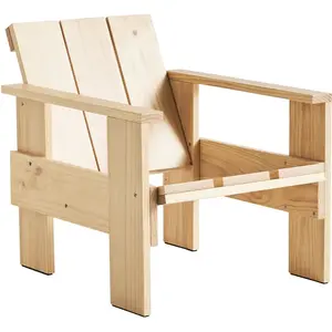 Hay - Fauteuil lounge Crate - Bois naturel - Pin massif - Designer Ger... pas cher