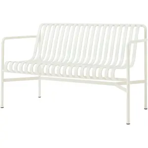 Hay - Banc avec dossier Palissade - Blanc - Acier - Designer Ronan & E...Vendu parmade-in-design
