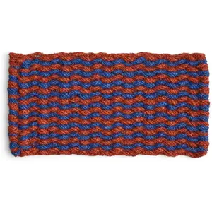 Tapis paillasson en fibre de coco marron et bleu 40x80cm - Hay pas cher
