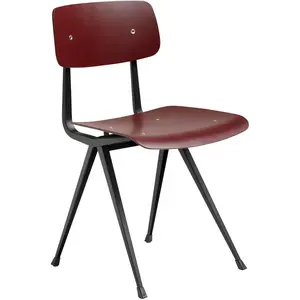 Hay - Chaise Result - Rouge - Contreplaqué de chêne teinté - Designer ...
