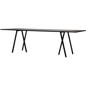 Hay - Table rectangulaire Loop - Noir - Acier laqué - Designer Leif Jo...