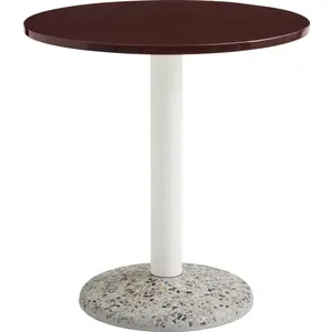 Hay - Table ronde Ceramic - Rouge - Béton effet terrazzo - Designer Mu... pas cher