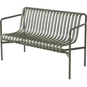 Banc de jardin avec accoudoirs en métal olive Palissade - HAYVendu parmade-in-design