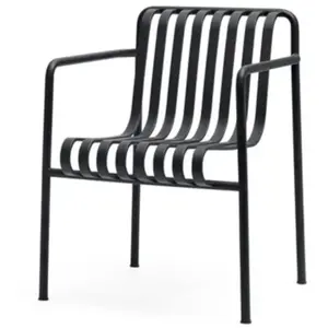 Fauteuil de jardin avec accoudoir en métal anthracite Palissade - HAY pas cher