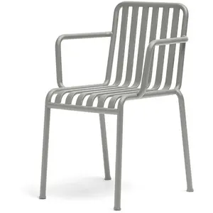 Chaise de jardin avec accoudoir en métal gris Palissade - HAY pas cher