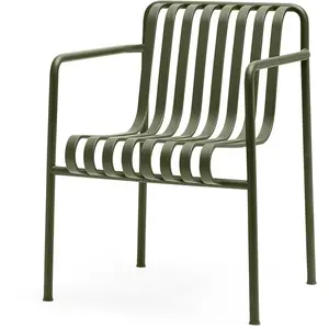 Fauteuil de jardin avec accoudoir en métal olive Palissade - HAY pas cher