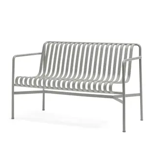 Comparateur de prix : Banc de jardin avec accoudoirs en métal anthracite Palissade - HAY