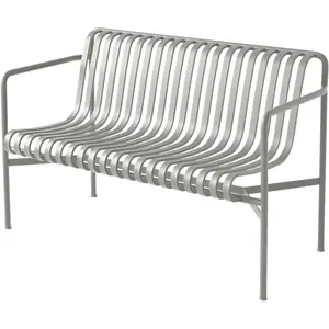 Banc de jardin avec accoudoirs en métal gris Palissade - HAYVendu parmade-in-design