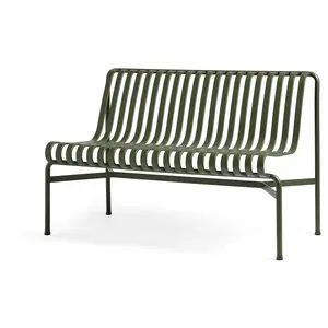 Banc de jardin sans accoudoirs en métal olive Palissade - HAY