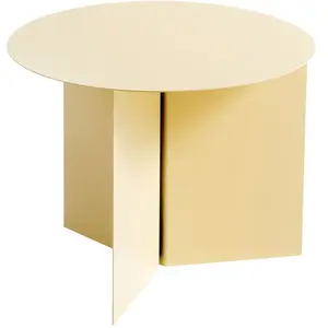 HAY Slit Table Ronde d'appoint, Acier allié, Jaune Clair, 35,5cm pas cher