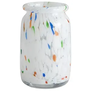 Hay - Vase Splash - M roll neck - blanc dot - Multicolore pas cher