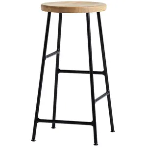 Hay - Tabouret de bar Cornet - Bois naturel - Chêne massif huilé - Des... pas cher