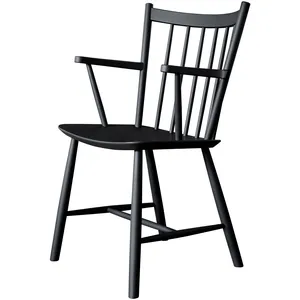 Chaise en bois de chêne noir avec accoudoirs - HAY pas cher