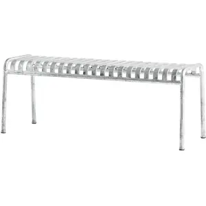 Banc de jardin en métal gris galvanisé Palissade - HAY