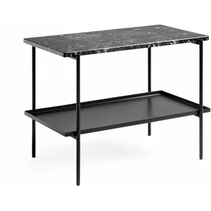 Table basse rectangulaire en marbre noir Rebar - HAY pas cher