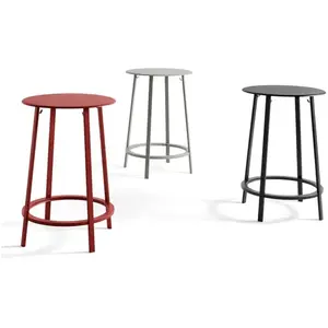 Table haute en aluminium noir Revolver - HAY