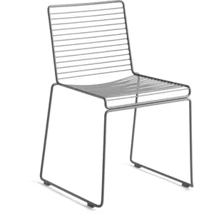 Chaise en métal gris Hee - HAY pas cher