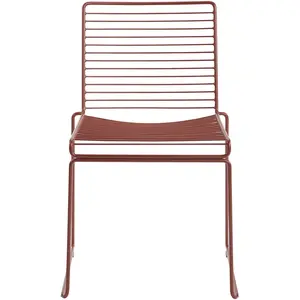 Chaise en métal rouge Hee - HAY pas cher