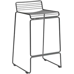 Chaise de bar en métal gris 65 cm Hee - HAY pas cher