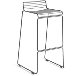 Chaise de bar en métal gris 75 cm Hee - HAY pas cher