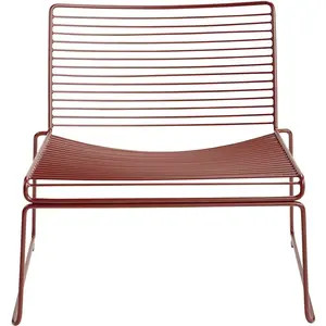 Chaise lounge en métal rouge Hee - HAY pas cher