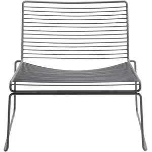 Chaise lounge en métal gris Hee - HAY pas cher