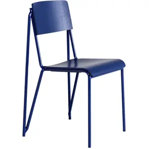 Chaise bleue marine en acier Petit Standard - HAY