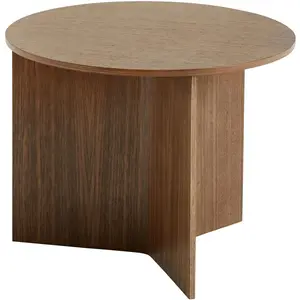 Table base ronde en noyer Slit - HAY pas cher
