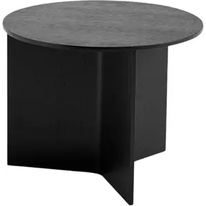 Table basse ronde en chêne noir Slit - HAY pas cher