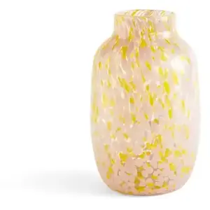 Vase rose et jaune Round L Splash - HAY