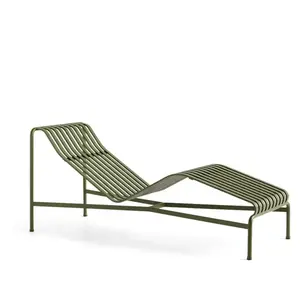 Chaise longue en métal anthracite Palissade - HAY