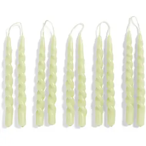 Hay - Bougies Mini Swirl set de 10 - vert clair - VertVendu parsmallable