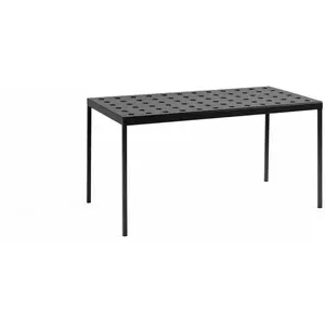 Table de jardin rectangulaire en acier anthracite 144 x 76 cm Balcony - HAY pas cher