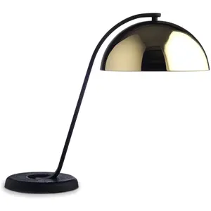 HAY Cloche Lampe de table Laiton Noir 42,8 cm pas cher