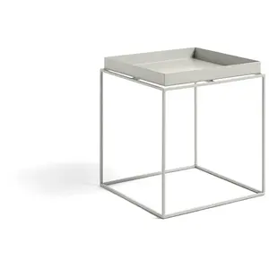 Table basse carrée en métal gris 40 x 40 x 44 cm Tray - HAY pas cher