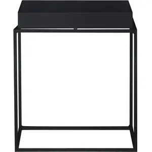 Table basse carrée en métal noir 40 x 40 x 44 cm Tray - HAY pas cher