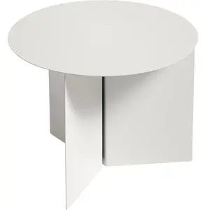 Table basse ronde en acier blanche Slit - HAY pas cher