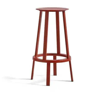 Tabouret de bar 75cm en aluminium rouge Revolver - HAY pas cher