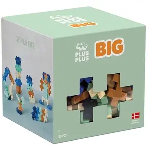 Jeu de construction PLUS PLUS - Boite BIG 100 pcs - couleur Breeze - Dès 1 an pas cher