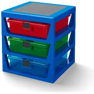 Comparateur de prix : LEGO Étagère de Rangement 3 Tiroirs Bleu Taille unique