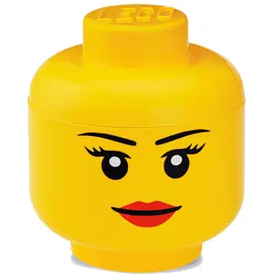 Comparateur de prix : Lego 40321725 Tête de Rangement Fille, Plastique, Jaune, 24 x 24 x 27 cm