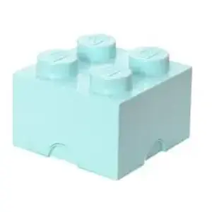 Room Copenhagen LEGO pierre de rangement 4 plots 25 x 18 cm polypropylène aqua