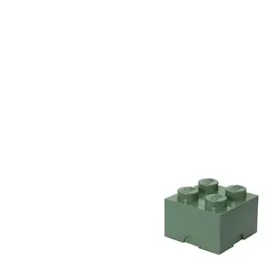 LEGO pierre de rangement 4 plots 25 x 18 cm polypropylène vert olive pas cher