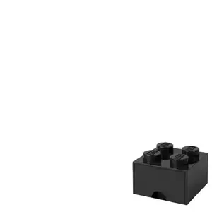 Comparateur de prix : LEGO pierre de rangement avec tiroir 4 plots 25 x 17 cm polypropylène noir